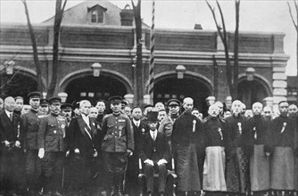 Pu Yi during an official ceremony in Manchuria on March 9, 1932
