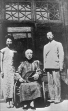 Emperor Pu Yi and his English instructor, 1945