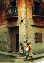 Havana, Cuba, old city street scene