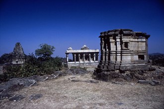 Ruined temples in the fort complex, Kumbhalgarh, Southern Rajasthan, India.
15th century