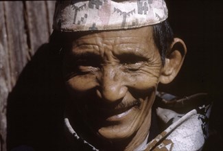 Portrait of Nepalese man, Kathmandu Valley, Nepal, India.