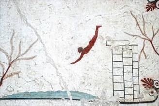 Fresque de la tombe du plongeur