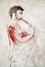 Musicien d'une fresque provenant d'une tombe lucanienne