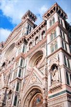 Facade of the Cathedral of Saint Mary of the Flowers in Florence