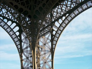 Detail of the Eiffel Tower in Paris