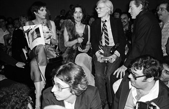 Liza Minnelli, Andy Warhol, Bianca Jagger And Halston