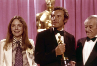 March 29, 1976, Los Angeles, California, USA: Actress DIANE KEATON at the Oscars in 1976 with MILOS