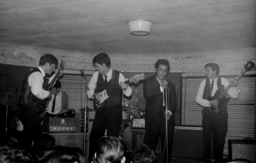 Rock band performing at the Golf-Drouot, 1964