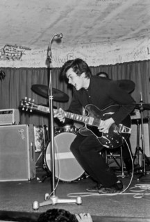 Rock band performing at the Golf-Drouot, 1964