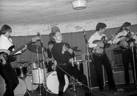 Rock band performing at the Golf-Drouot, 1964
