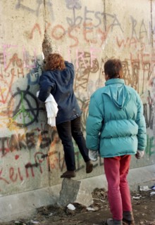 Berlin après la chute du Mur, en novembre 1989