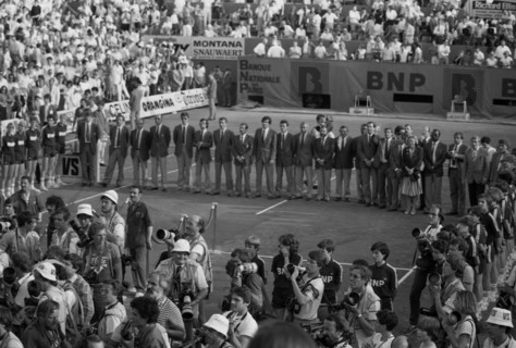Cérémonie de remise des trophées, tournoi de Roland-Garros 1984
