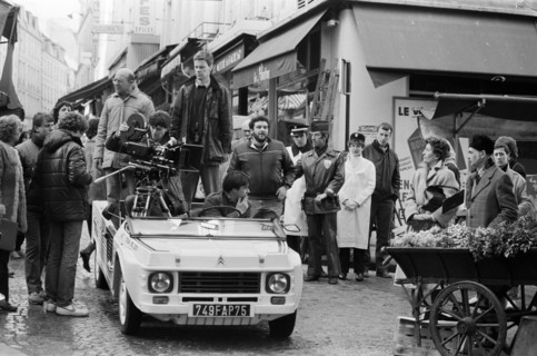 Filming in Paris, 1985