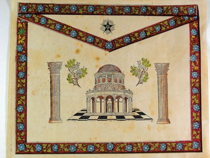 Apron of the Scottish Master, "Temple" design by an embroiderer