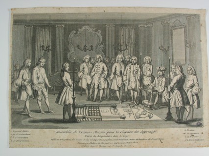 Freemason gathering for the inauguration of the Apprentices, J.Ph. Le Bras