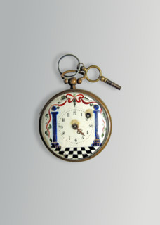 Pocket watch with Masonic motifs.