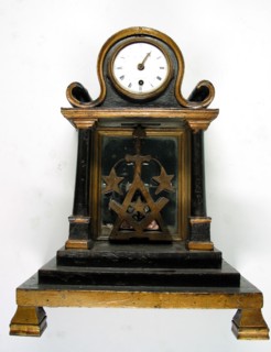 Handcrafted wooden clock.