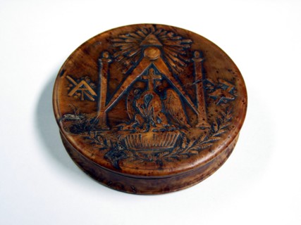 French boxwood snuffbox.