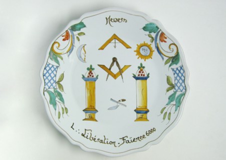 Faience plate.
