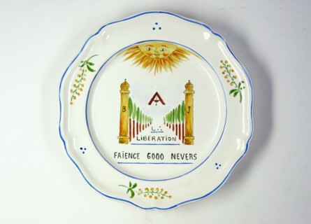 Faience plate.