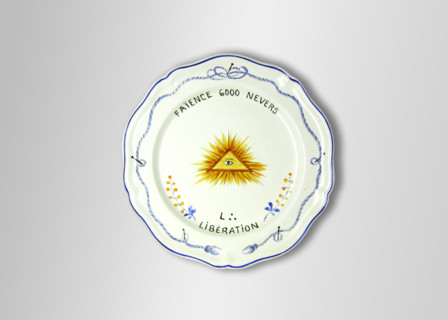 Faience plate.