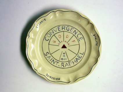 Faience plate.