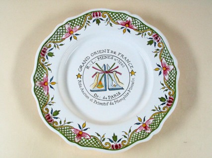 Faience plate.