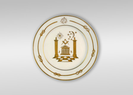 Masonic Limoges porcelain plate