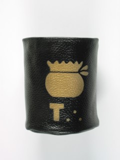 Painted leather Charity Box