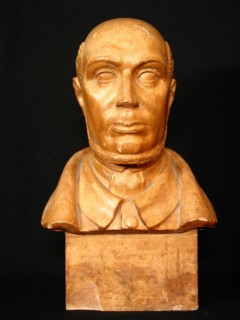 Plaster collar bust of Victor Schoelcher.