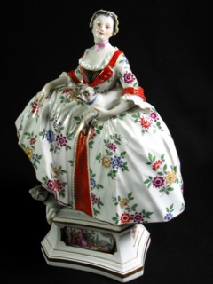Meissen (Saxony) porcelain figurine.