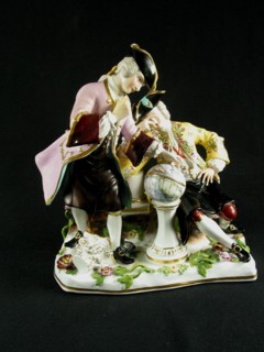Meissen porcelain figurines.