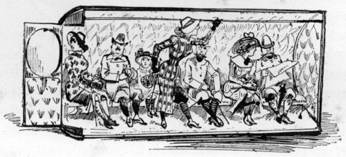 A wagon of the tube, illustration by Robida