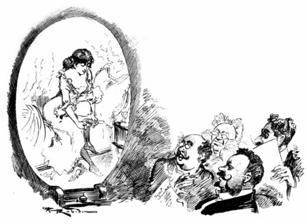 A telephonescopic error, illustration by Robida