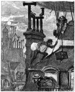Air thieves, illustration by Robida