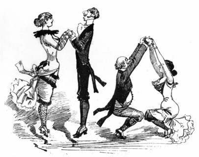 New Australian dances, illustration by Robida