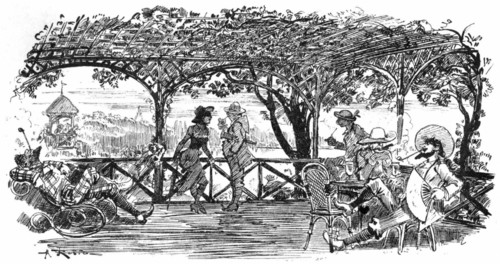 The terrace of the penitentiary, illustration by Robida