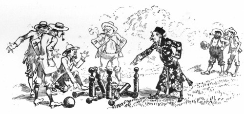 The distractions at the penitentiary, illustration by Robida