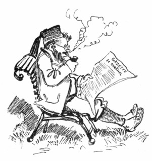 Boarder of the penitentiary, illustration by Robida