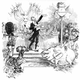 Député au concours régional, illustration de Robida
