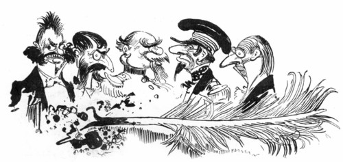 Heaps of Ministers, illustration by Robida