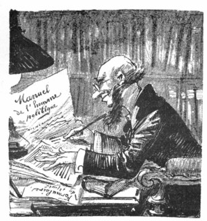 Une lumière de la science politique, illustration de Robida