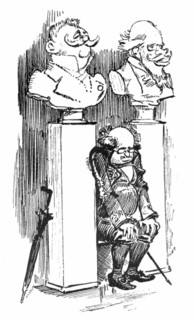 Folding seats at the French Academy, illustration by Robida