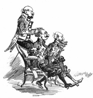 Arm Chair for the collaborators, illustration by Robida