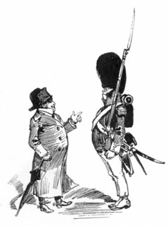 Napoleon and his faithful national guard, illustration by Robida