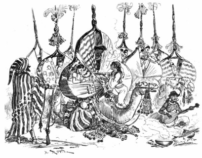 Les captives, illustration de Robida