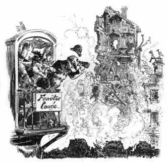 The sublime horrors of the Cvil War, illustration by Robida