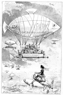 Non-direct airbus of the General Company, illustration by Robida