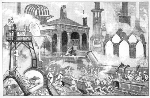 The great food factory, illustration by Robida