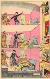 The Trilingual theater, illustration by Robida